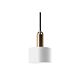 Sync Tube Pendant White / Brass - LUX.SYNC.SUSPENSION.BRS + LUX.SYNC.TUBE.WHT