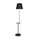 Ribbed 1 Light Floor Lamp Black / Satin Chrome - LL-27-0107