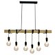 Tibery 6 Light Pendant Natural Timber - LL002PL034