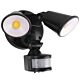 Defender 20W LED Twin Exterior Security Light With PIR Sensor Matt Black / Tri-Colour - MLXD3452MS