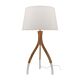 Carmen Table Lamp Natural Timber With White Feet & Shade - A34411