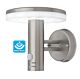 Chelsea 6W LED Wall Light With Sensor Stainless Steel - MX78111/SS/SEN