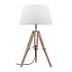 Timber Tripod Table Lamp Natural With Chrome - WT4401