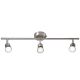 Avenue 3 x 3W LED 240V GU10 Tripple Bar Spotlight Brushed Steel / Warm White - 76570132