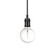 Avra 1 Light Pendant Suspension Black Chrome - 84800003