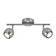 Chicago Twin 240V GU10 Spot Light Brushed Steel - 47450032