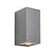 Canto Maxi Kubi GU10 240V Up & Down Wall Pillar Light Grey - 49731010