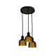 Maison 3 Light Pendant - Amber OL69321BK + OL69256BK + OL2255/15AM