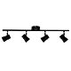 Yarra 4 Light Adjustable Spotlight Black - OL58811/4BK