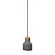 Panto 1 Scandustrial 1 Light Pendant Concrete/Timber - OL64722