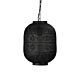 Alhambra.25 Laser Cut Metal Pendant With Gold Inner Matt Black - OL68831BK