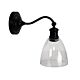 Warwick 1 Light Wall Light Black / Clear - OL69381BK