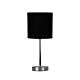 Zola 1 Light Table Lamp Chrome / Black - OL90120BK