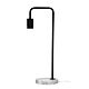 Ville Scandi Table Lamp With Marble Base Black - OL93731BK