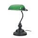 Bankers 1 Light Desk Lamp Black / Green - OL99441BK