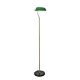 Bankers 1 Light Floor Lamp Antique Brass / Green - OL99443AB