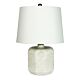 Bikki Antique White Table Lamp White Shantung Shade - OL97971WH