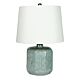 Bikki Blue Table Lamp White Shantung Shade - OL97971BL