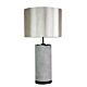 Pilos Concrete Table Lamp Satin Silver Shade - OL98839