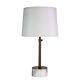 Umbria Antique Brass & Marble Table Lamp White Shade - OL98832