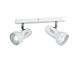 Profile 2 Light E27 Adjustable Spotlight White - LF500/2WH