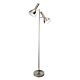 Vespa 2 Light Adjustable Floor Lamp Brushed Chrome -SL98572BC