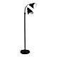 Retro 2 Light Flexible Neck Floor Lamp Black - OL91206BK