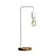 Lane Timber Base Industrial Table Lamp White - OL93131WH