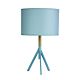 Micky Tripod Table Lamp Powder Blue & Timber - OL93151BL