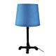 Dayton Pipe Industrial Black Table Lamp Blue Shade - OL94401BK + OL91824