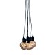 Pop 6 Light Multi Drop Ceiling Light Suspension With G95 Vintage Black - OL69286BK + A-CAR-G9525E27