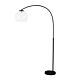 Over Large Arc Floor Lamp Matt Black - SL91207BK