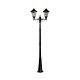 Traditional Twin Head LED Post Light - Black - SLDPL0012B-7.6W