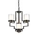 Alvarez 4 Light Chandelier Small Black - ALVAREZ PE31-BK