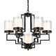 Alvarez 7 Light Chandelier Large Black - ALVAREZ PE61-BK