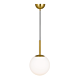 Bally 1 Light Pendant Small Antique Gold / Opal Matt - BALLY PE 08-AGOM