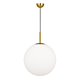 Bally 1 Light Pendant Extra Large Antique Gold / Opal Matt - BALLY PE16-AGOM