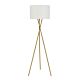 Denise 1 Light Floor Lamp Antique Gold & Ivory - DENISE FL-AGIV