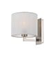 Elgar 1 Light Wall Light Nickel / White - ELGAR WB-NK