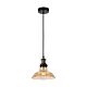 Hertel 1 Light Pendant Small Black / Amber - HERTEL PE20-BKAM