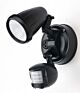 Illume 10 Watt Single LED Spotlight with Sensor Black / Cool White - ILLUME EX1S-BK