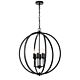 Kendal 6 Light Pendant Large Black - KENDALL PE6-BK