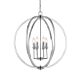 Kendal 6 Light Pendant Large Chrome - KENDALL PE6-CH