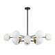 Marsten 12 Light Pendant Black / Opal Matt - MARSTEN PE12-BKOM