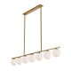 Marsten 7 Light Pendant Antique Gold / Opal Matt - MARSTEN PE7-AGOM