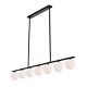 Marsten 7 Light Pendant Black / Opal Matt - MARSTEN PE7-BKOM