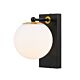 Marsten Wall Light Black / Opal Matt - MARSTEN WB-BKOM