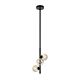 Moran 3 Light Pendant Black / Smoke - MORAN PE03-BKSM