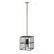 Nelson 1 Light Pendant Black & Antique Brass - NELSON PE1-BKAB