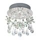 Paradis 3 Light Flush Mount Light Stainless Steel / Crystal - PARADIS CTC32-CH